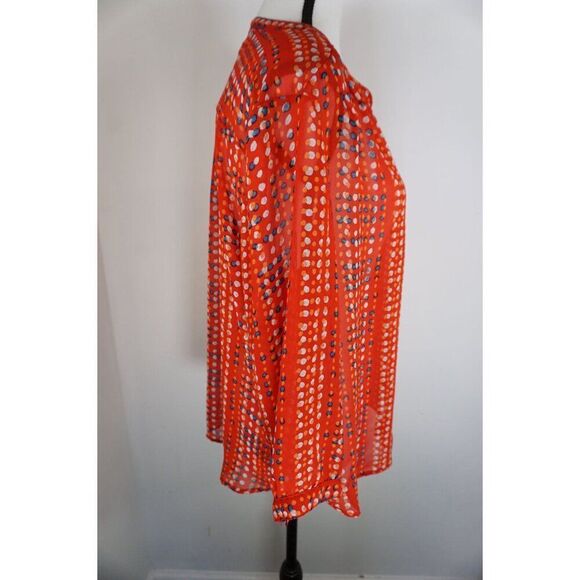 Old Navy Women’s Sheer Red Polka Dot Blouse - Size L - Picture 11 of 15